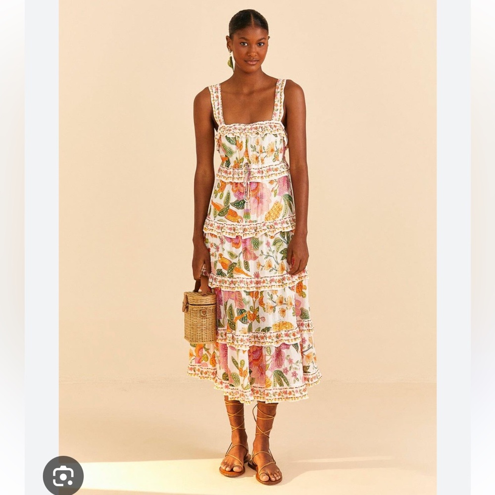 Farm Rio Macaw Bloom Dress